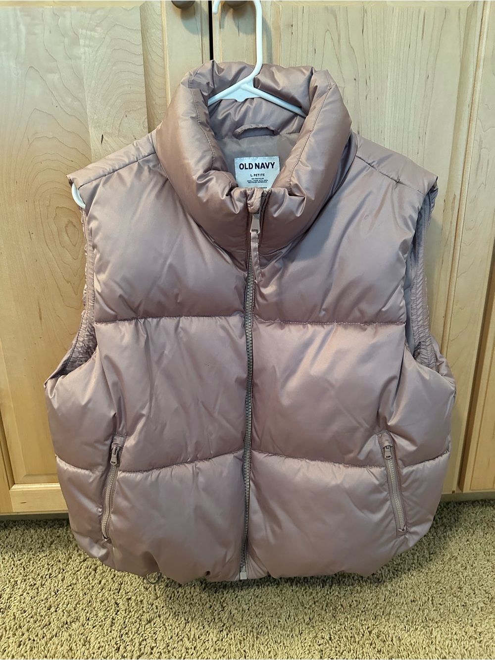 Old Navy Quilted Puffer Vest in Dusty Mauve